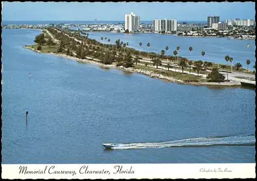 Clearwater (Florida) Clearwater Beach Aerial View, Luftaufnahme Florida 1985