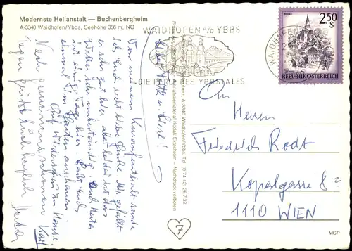 Waidhofen an der Ybbs Mehrbildkarte Heilanstalt-Buchenbergheim 1980