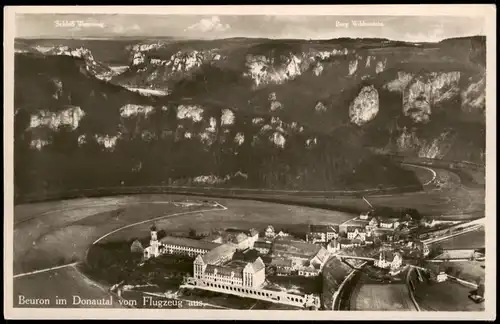 Ansichtskarte Beuron Luftbild Donautal vom Flugzeug aus 1940