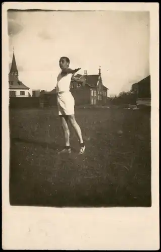 Menschen Soziales Leben, Foto eines Mannes beim Freizeit-Sport 1920 Privatfoto