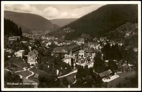 Ansichtskarte Bad Wildbad Panorama-Ansicht; Ort im Schwarzwald 1937