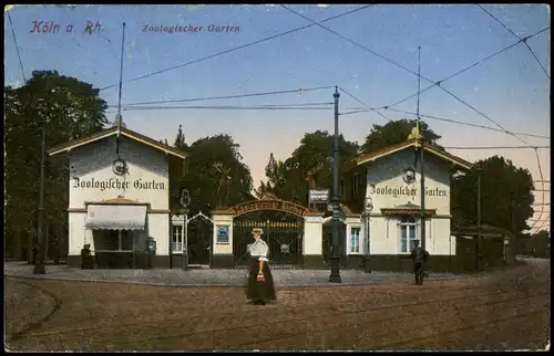 Nippes-Köln Zoologischer Garten 1915  1. Weltkrieg Feldpost  Stempel BICKENDORF