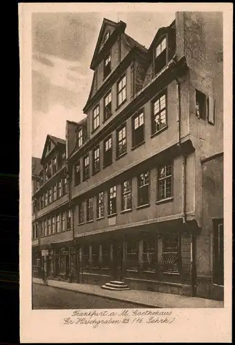 Ansichtskarte Frankfurt am Main Goethehaus 1928