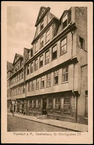 Ansichtskarte Frankfurt am Main Goethehaus 1928