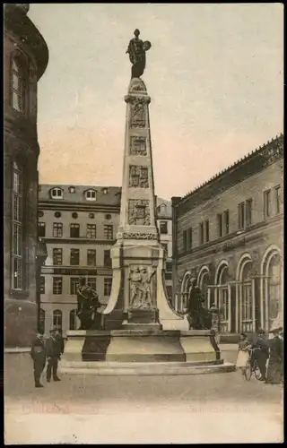 Ansichtskarte Frankfurt am Main Denkmal 1908  gel. Stempel FFM Sachsenhausen
