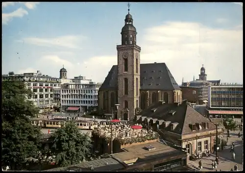 Ansichtskarte Frankfurt am Main Hauptwache und Katharinen-Kirche 1964