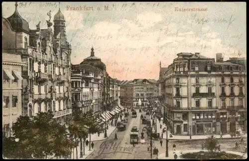 Ansichtskarte Frankfurt am Main Kaiserstraße 1909