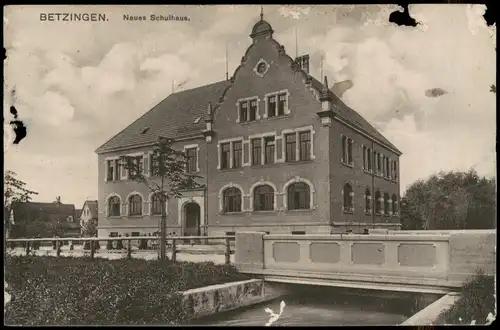 Ansichtskarte Betzingen-Reutlingen Neues Schulhaus 1911