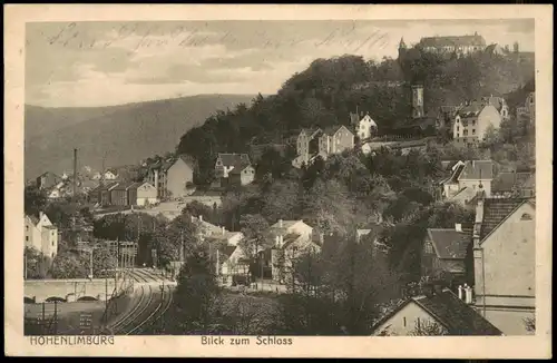 Hohenlimburg-Hagen (Westfalen) Bahnstrecke, Straße Schloß 1915  Feldpost 1.WK
