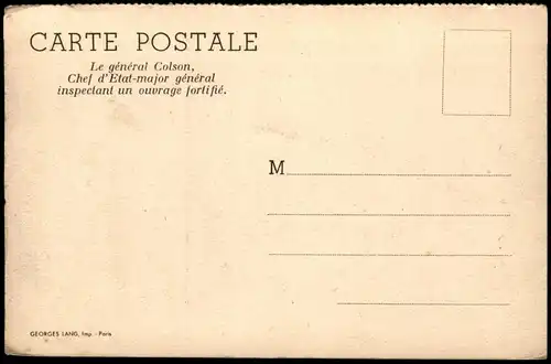 Le général Colson, Chef d'Etat-major général, Militär (Frankreich) 1910