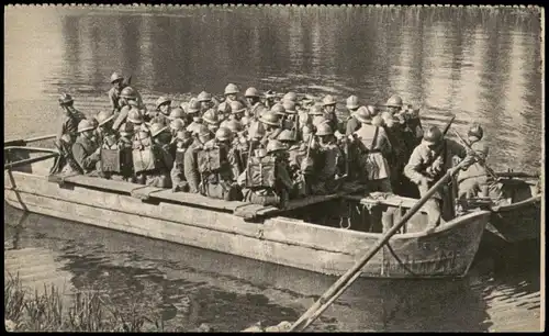 Passage de rivière sur portière Militär u. Propaganda (Frankreich) 1910
