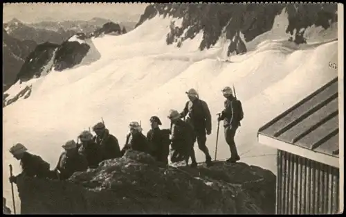 Militär & Propaganda Frankreich Départ d'une patrouille en haute montagne 1910