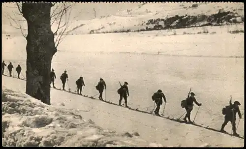 Militär & Propaganda (Frankreich): Entraînement des Eclaireurs-Skieurs 1910