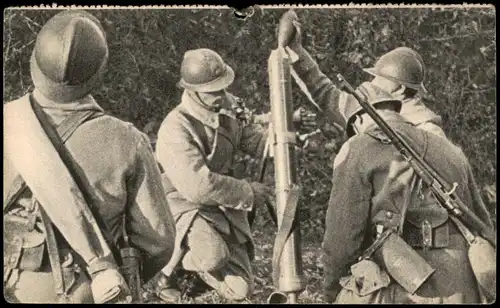 Ansichtskarte  Militär & Propaganda (Frankreich): Mortier de 81 tirant 1910