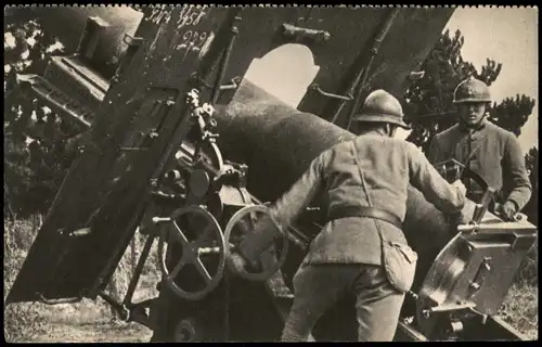 Militär & Propaganda (Frankreich): Pointage d'une pièce lourde 1910