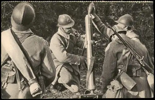 Ansichtskarte  Mortier de 81 tirant; Militär & Propaganda (Frankreich) 1910