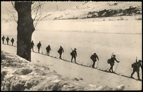 Entraînement des Eclaireurs-Skieurs; Militär & Propaganda (Frankreich) 1910