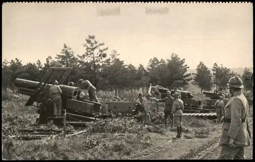 Militär & Propaganda (Frankreich): Chargement d'une pièce lourde 1910