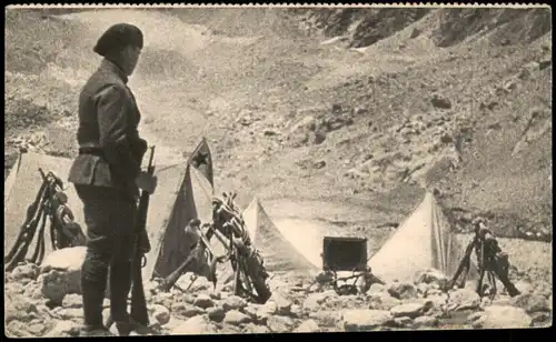 Bivouac en montagne, Militaria Militär & Propaganda (Frankreich) 1910