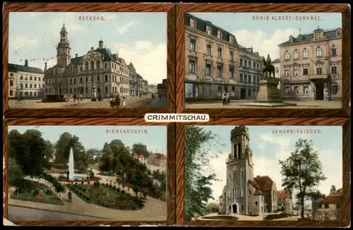 Crimmitschau KÖNIG ALBERT- JOHANNISKIRCHE BISMARCKHAIN 1916   1. WK Feldpost