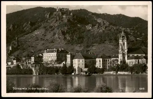 Ansichtskarte Dürnstein Panorama  1942 im 2. Weltkrieg Feldpost  (nach Oschatz)
