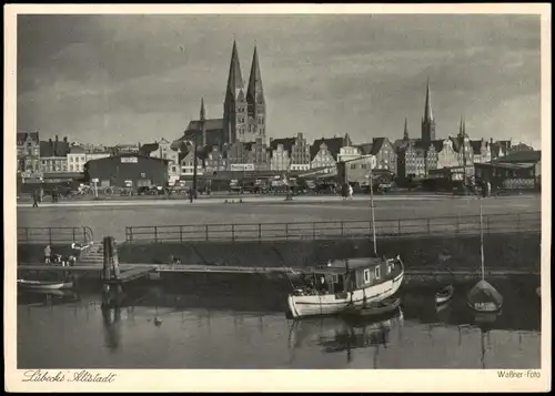 Ansichtskarte Lübeck Lübecks Altstadt Panorama-Ansicht 1933