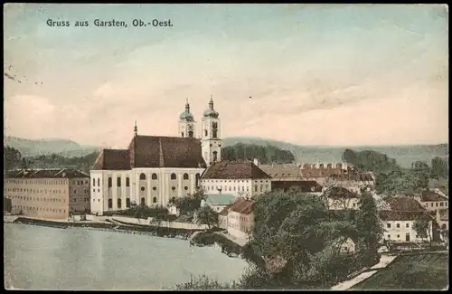 Garsten (Oberösterreich) Panorama-Ansicht Totalansicht Ortsansicht 1919