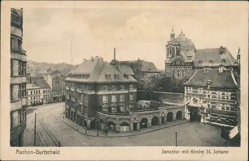 Ansichtskarte Burtscheid-Aachen Jonastor Kirche 1919