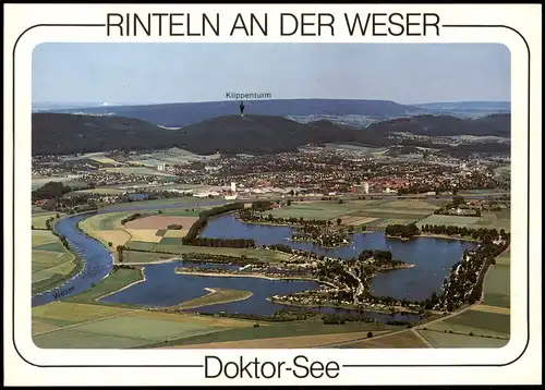 Ansichtskarte Rinteln Luftbild mit Doktor-See 2000