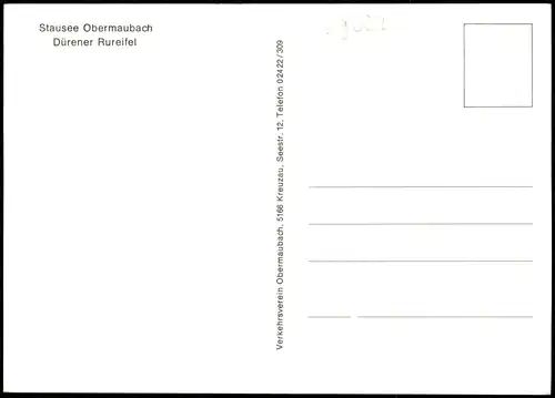 .Nordrhein-Westfalen Dürener Rureifel Stausee Obermaubach Mehrbildkarte 2000