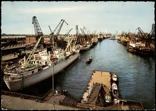 Ansichtskarte Vegesack-Bremen Hafen 1963