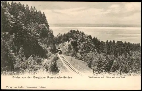 Ansichtskarte Rorschach Umland-Ansicht Bergbahn Rorschach-Heiden 1900