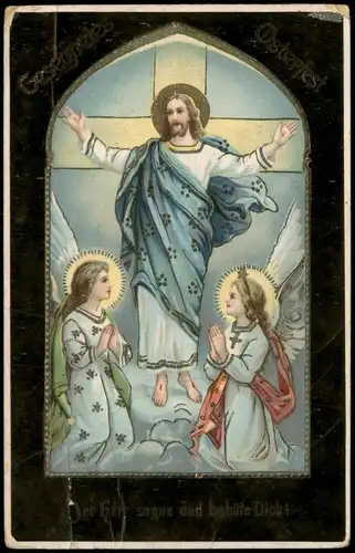 Ansichtskarte  Glückwunsch Ostern Easter Grusskarte Jesus Motiv 1912