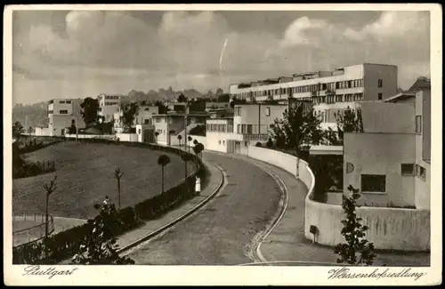 Ansichtskarte Stuttgart Stadtteilansicht Weissenhof-Siedlung 1935