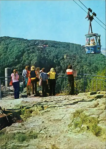 Ansichtskarte Thale (Harz) Hexentanzplatz mit Seilbahn 1976