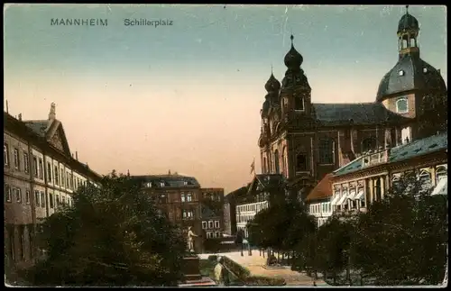 Ansichtskarte Mannheim Schillerplatz 1913