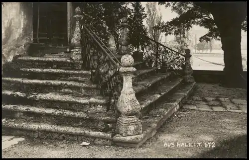 Hall in Tirol Solbad Hall Geschmiedete Geländer Treppe - Fotokarte 1913