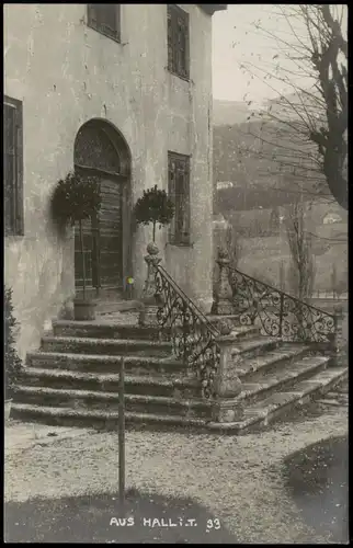 Hall in Tirol Solbad Hall Haus, Eingangsportal - Ziergeländer, Tirol 1916