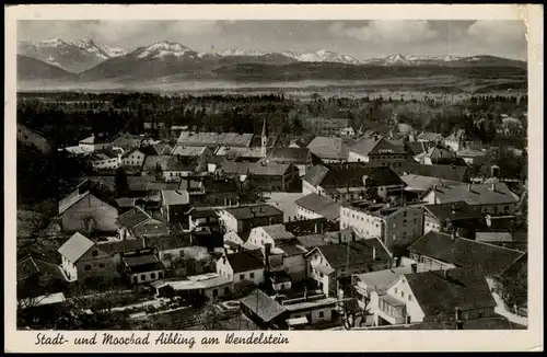 Ansichtskarte Bad Aibling Panorama-Ansicht, Totalansicht 1938