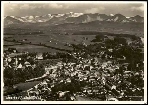 Ansichtskarte Bad Aibling Luftbild Orig.-Fliegeraufnahme 1939