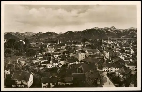 Ansichtskarte Bad Aibling Panorama-Ansicht, Blick zu den Bergen 1935