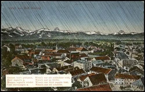 Ansichtskarte Bad Aibling Panorama-Ansicht Gesamtansicht color 1935