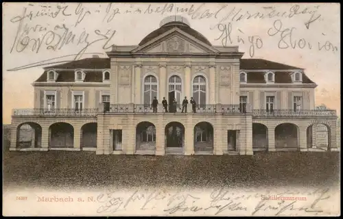 Ansichtskarte Marbach am Neckar Schillermuseum 1906
