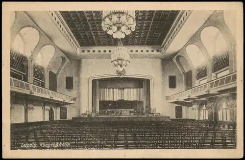 Ansichtskarte Leipzig Kongreßhalle - Innenansicht 1951