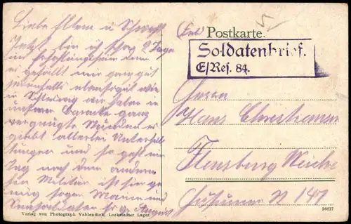 Ansichtskarte Lockstedter Lager Truppenübungsplatz Lohmühlenteich 1915   1. Weltkrieg Feldpost gelaufen (Soldatenbrief Stempel)