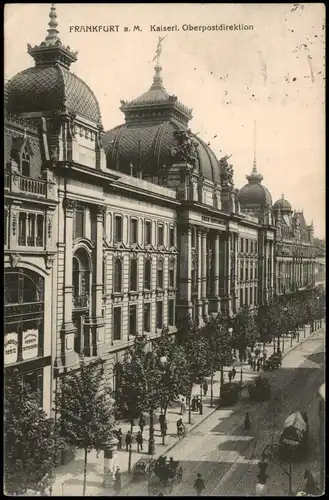 Ansichtskarte Frankfurt am Main Oberpostdirektion, Straße u. Schneiderei 1912