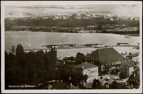 Ansichtskarte Konstanz Panorama-Ansicht Bodensee Motiv 1930