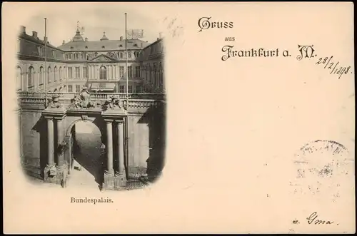 Ansichtskarte Frankfurt am Main Bundespalais 1898