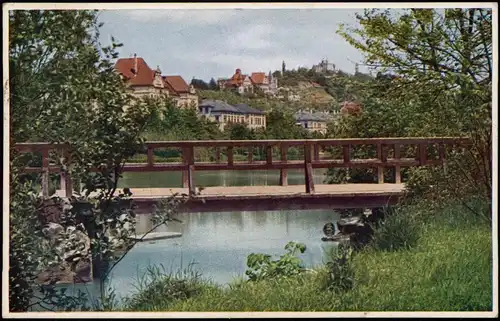Ansichtskarte Tübingen Anlagensee mit Oesterberg 1910