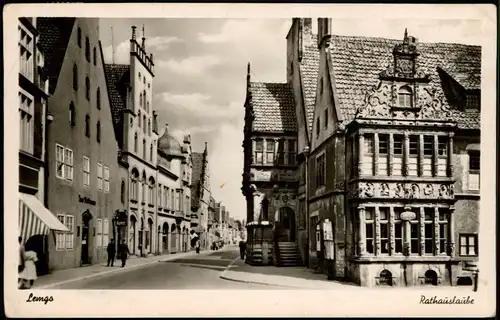 Ansichtskarte Lemgo Straßen Ansicht Rathaus-Laube 1957